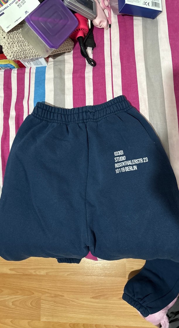 Lacivert Rahat Kesim Kadın Eşofman Altı - Görsel 2