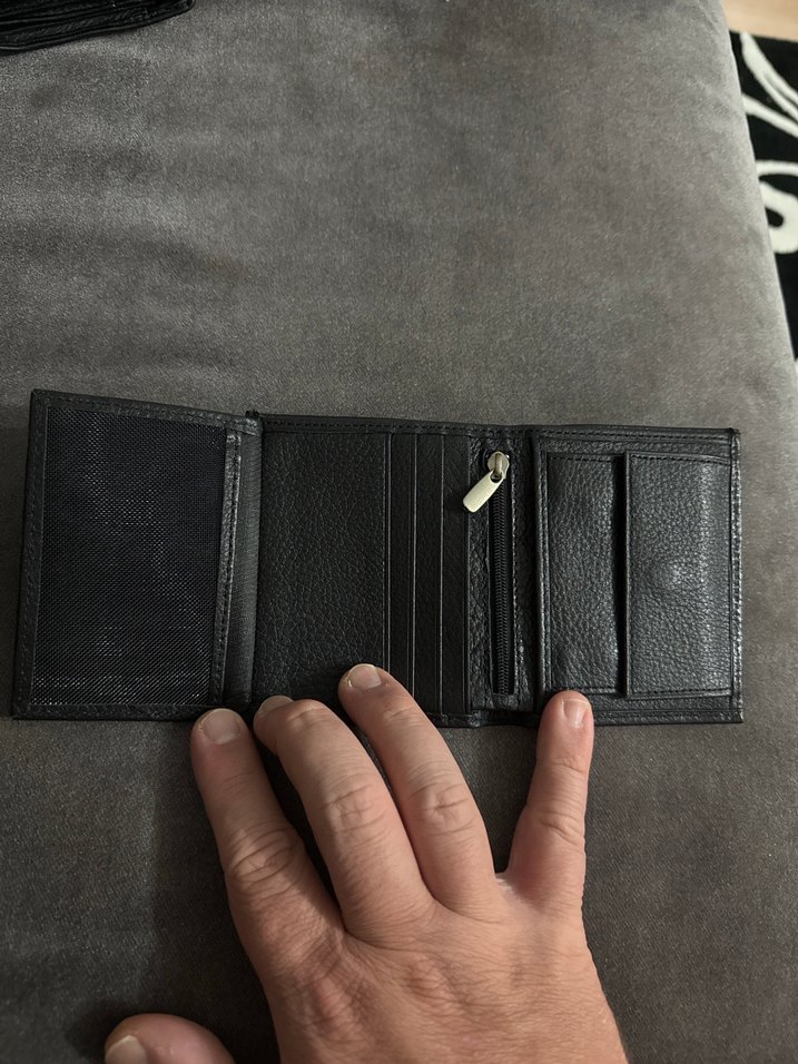 Fabrika Siyah Erkek Deri Cüzdan - Görsel 3
