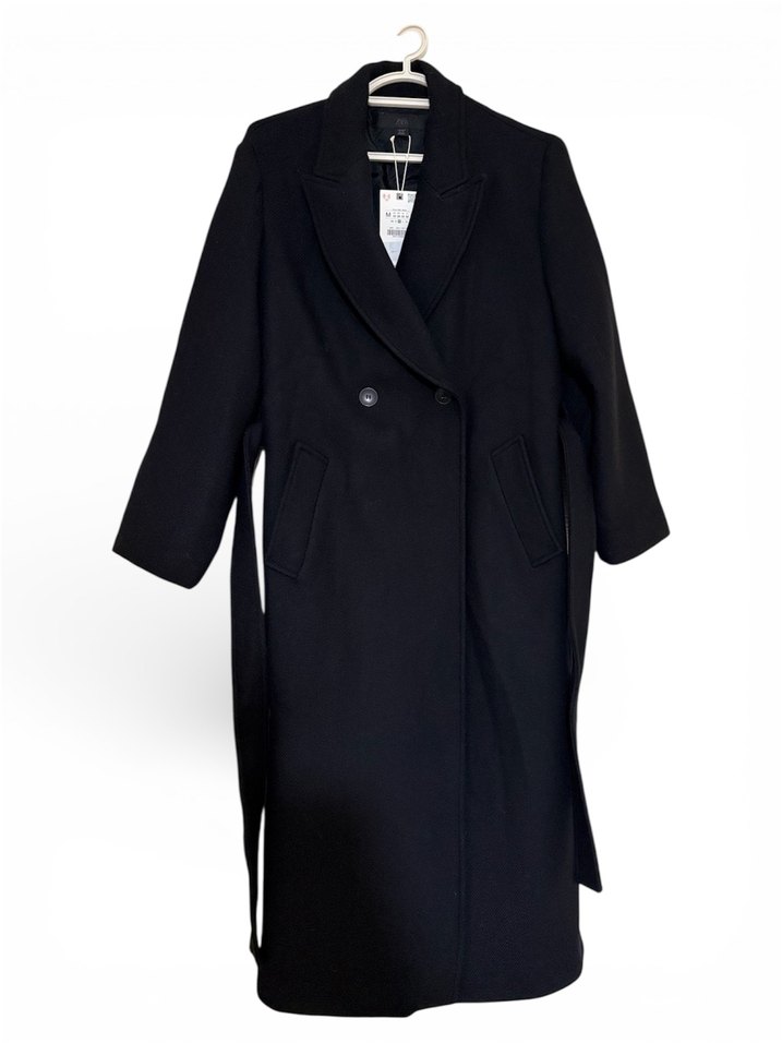 UZUN KEMERLİ YÜN KABAN - Görsel 4