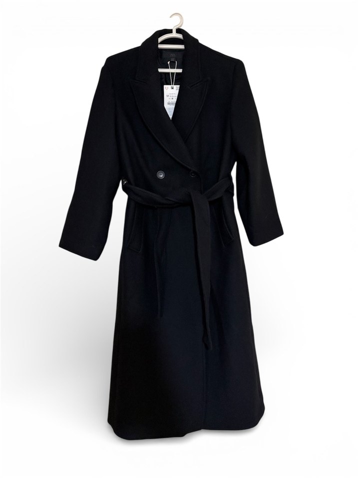 UZUN KEMERLİ YÜN KABAN - Görsel 2