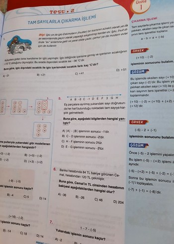  7. Sınıf IQ Matematik test kitabı