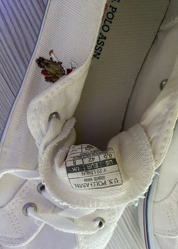 Beyaz Bağcıklı Kadın Spor Ayakkabısı Polo - Görsel 3