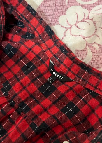 Kadın Kırmızı Kareli Uzun Kollu Gömlek - Görsel 2