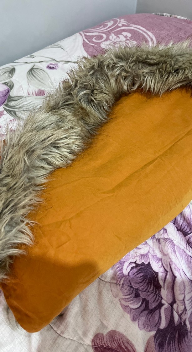 Düğmeli turuncu kahve tonları mont - Görsel 5