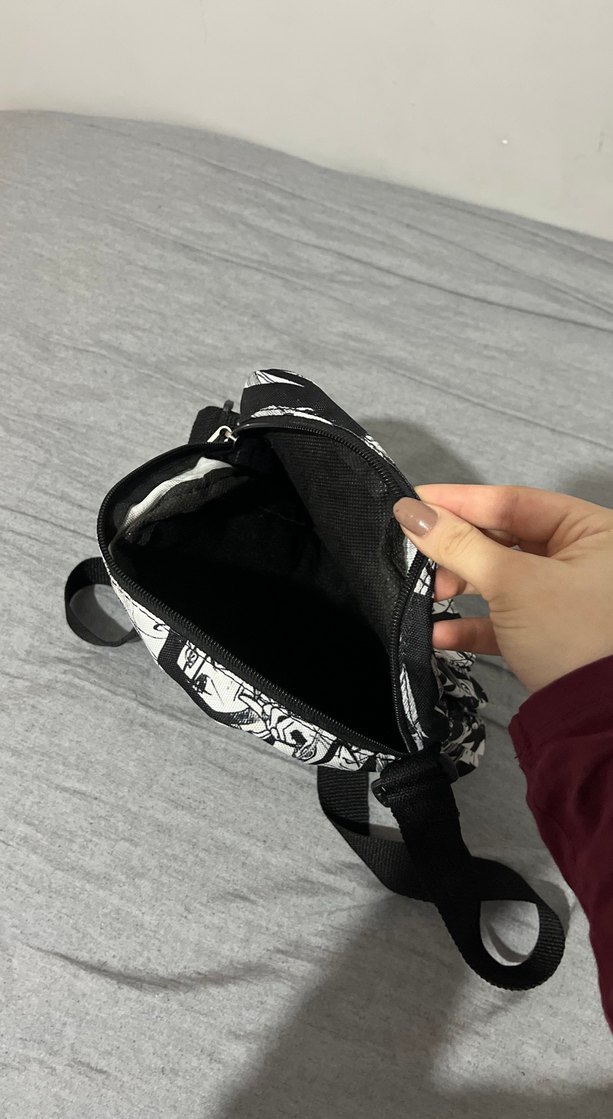 Kadın Baskılı Siyah Çapraz Çanta - Görsel 3