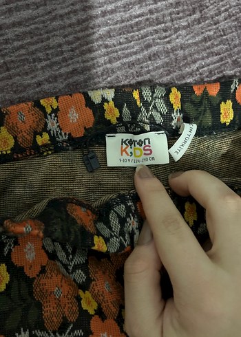 Çiçek Desenli Bohem çocuk 
 Keten Pantolon - Görsel 3