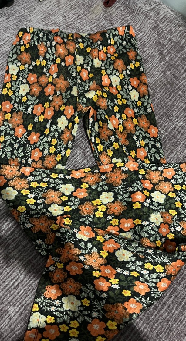 Çiçek Desenli Bohem çocuk 
 Keten Pantolon - Görsel 4