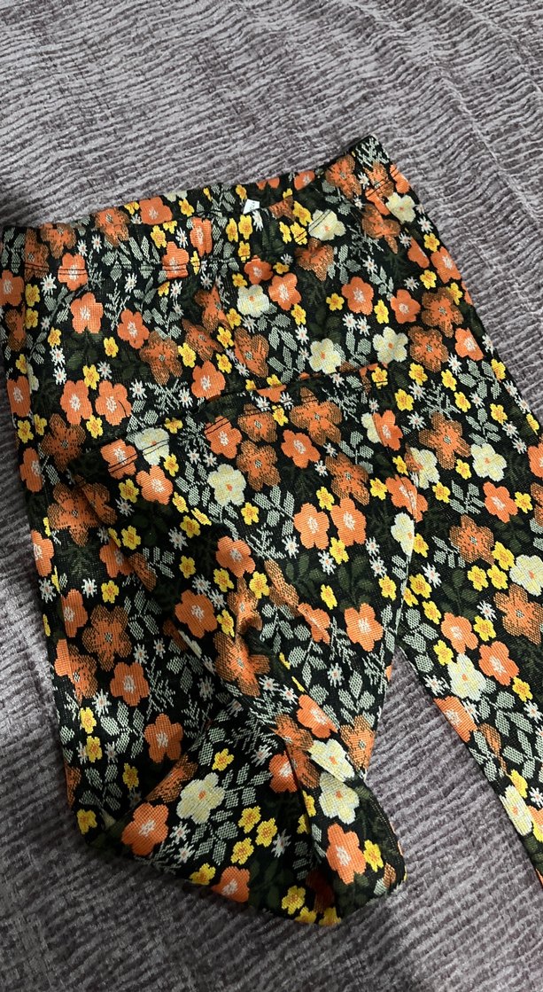 Çiçek Desenli Bohem çocuk 
 Keten Pantolon - Görsel 2