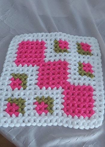 Renkli Örgü Banyo  lifi - Görsel 2