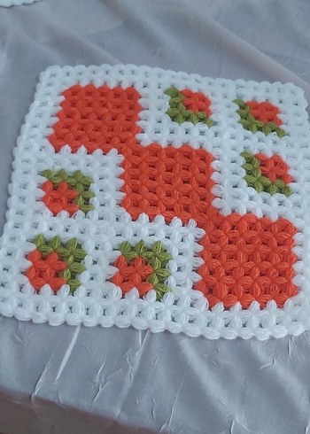 Renkli Örgü Banyo  lifi - Görsel 5