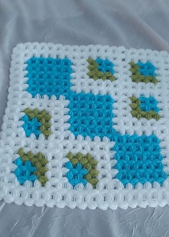 Renkli Örgü Banyo  lifi - Görsel 4