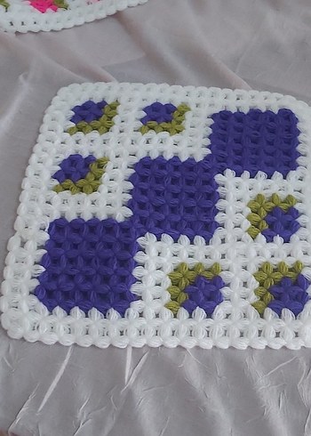 Renkli Örgü Banyo  lifi - Görsel 6