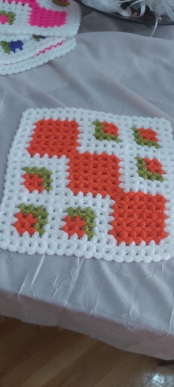 Renkli Örgü Banyo  lifi - Görsel 5