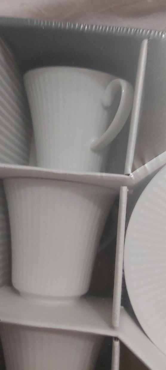 Beyaz Kahve Fincanı ve Tabağı Seti 6 kişilik - Görsel 3