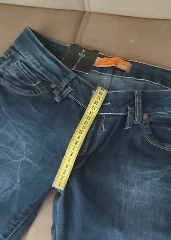 Kadın Mavi Denim Rahat Kesim Kot Pantolon  beden  w:31 L :32 - Görsel 5