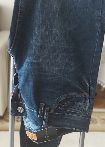 Kadın Mavi Denim Rahat Kesim Kot Pantolon  beden  w:31 L :32 - Görsel 6