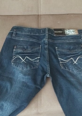 Kadın Mavi Denim Rahat Kesim Kot Pantolon  beden  w:31 L :32 - Görsel 2
