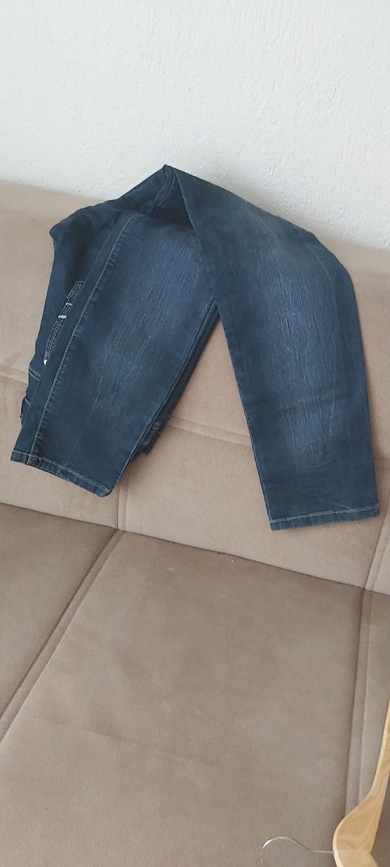 Kadın Mavi Denim Rahat Kesim Kot Pantolon  beden  w:31 L :32 - Görsel 3