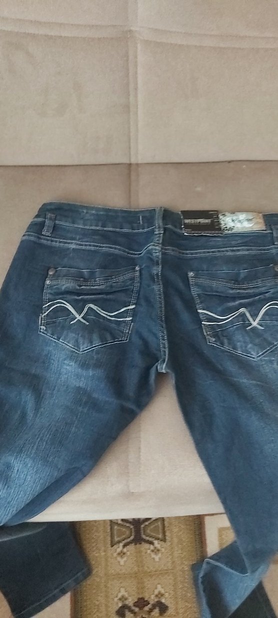 Kadın Mavi Denim Rahat Kesim Kot Pantolon  beden  w:31 L :32 - Görsel 2