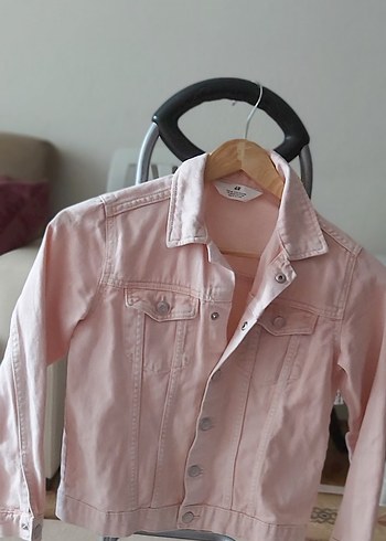 Kız Çocuk Pembe Denim Ceket - Görsel 2