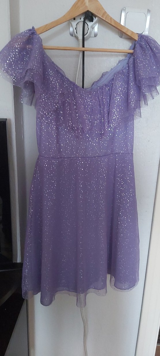 Parlak Mor Straplez  mezuniyet Abiye Elbise - Görsel 3