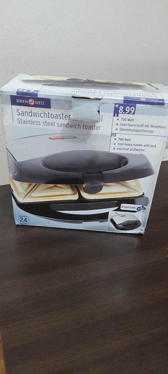 Gri Paslanmaz Çelik Sandviç Waffel Tost Makinesi 700W - Görsel 2