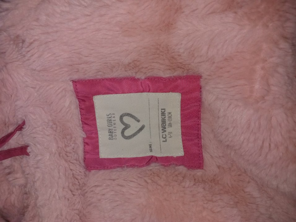 Kız Çocuk Pembe Kürklü Mont - Görsel 2