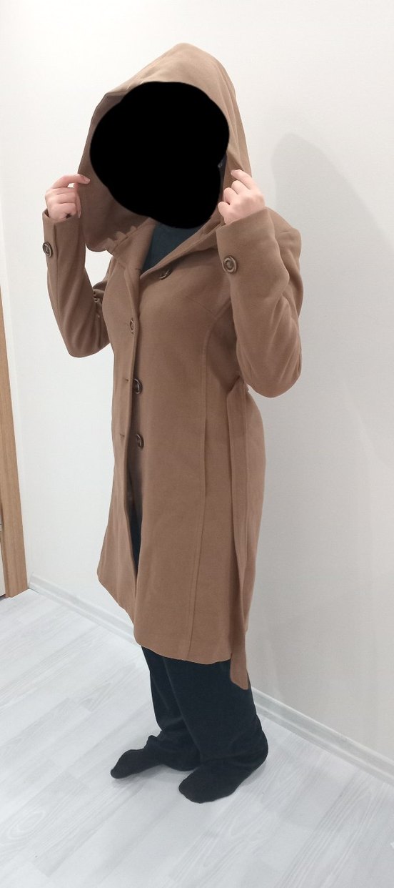 Kahverengi Kapüşonlu Kaban - Görsel 2