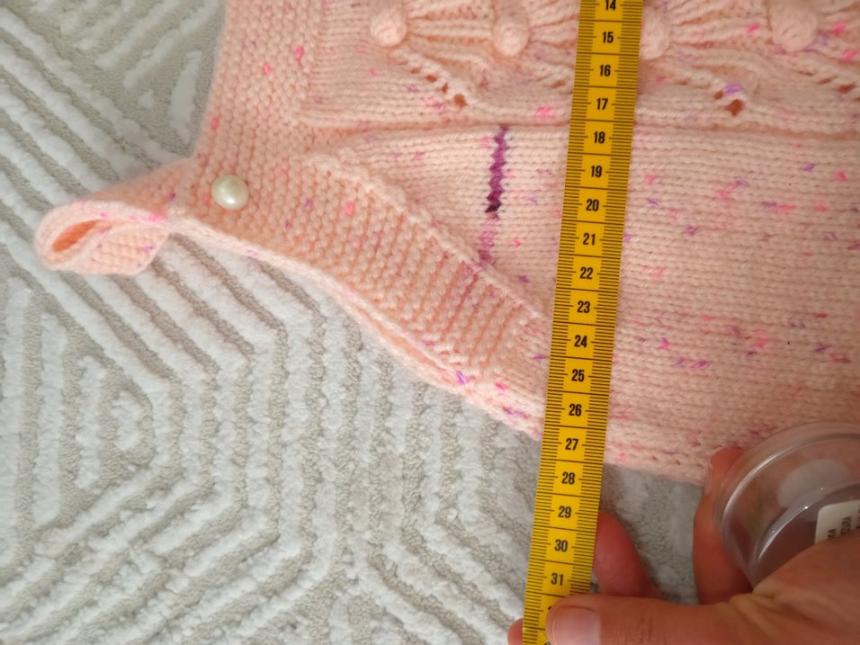 Kız Çocuk Toz Pembe Örgü Tulum - Görsel 3