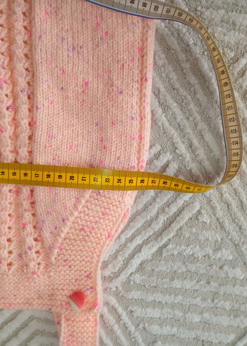 Kız Çocuk Toz Pembe Örgü Tulum - Görsel 3