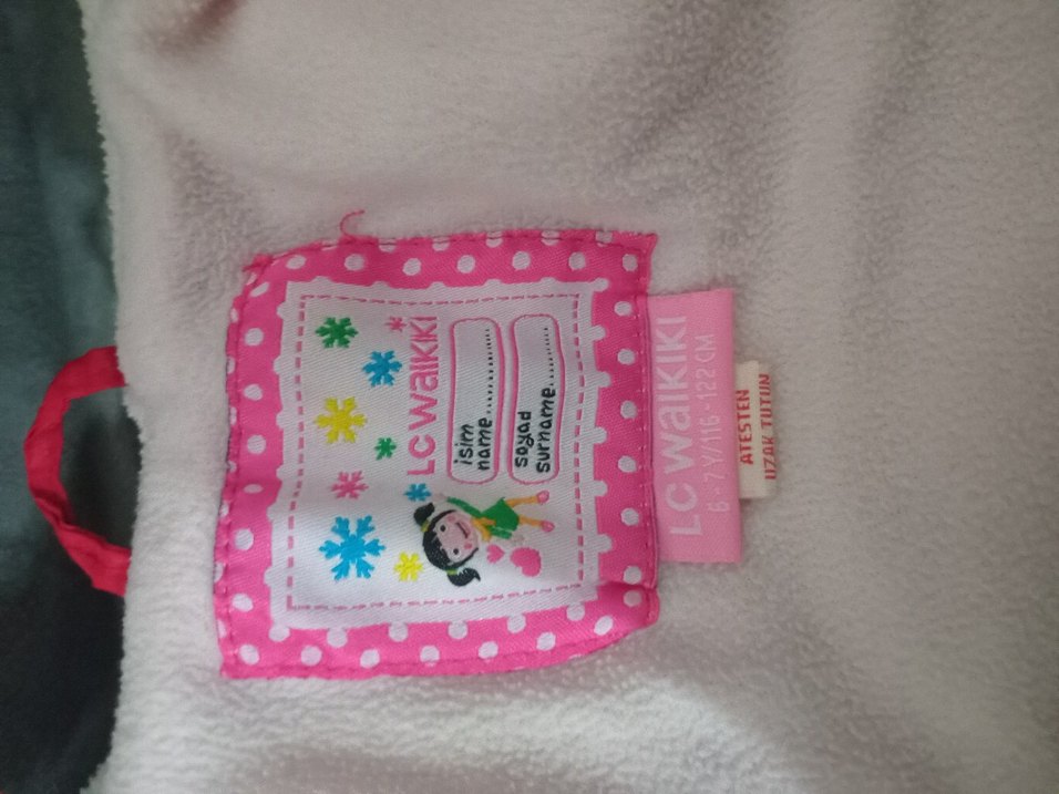 Kız Çocuk Kırmızı Kürklü Kapüşonlu Mont - Görsel 3