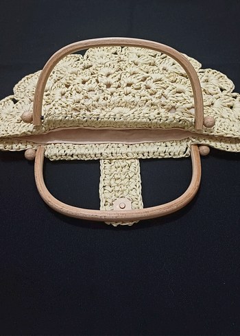 Diğer Naturel Renkli Örgü Kadın Çanta