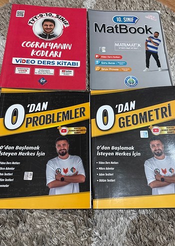 10. Sınıf MatBook, Coğrafya ve Matematik Kitapları