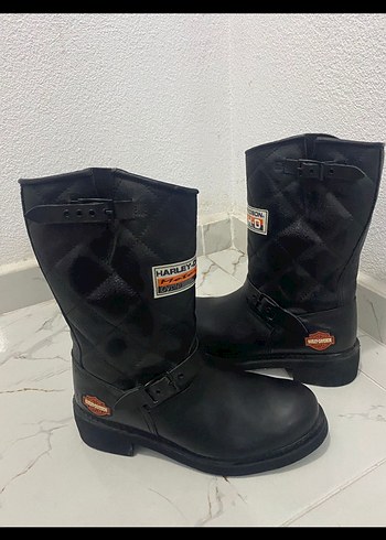 Harley Davidson Siyah Orta Boy Cizme