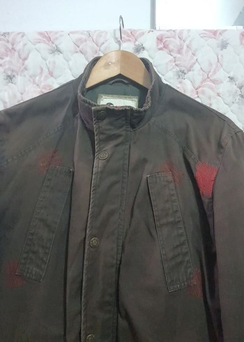 Old Cotton Cargo Düğmeli Kahverengi tarz mont