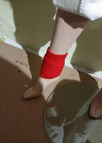 Kırmızı Örgü Eldivenleri tozluk Bere Seti - Görsel 2