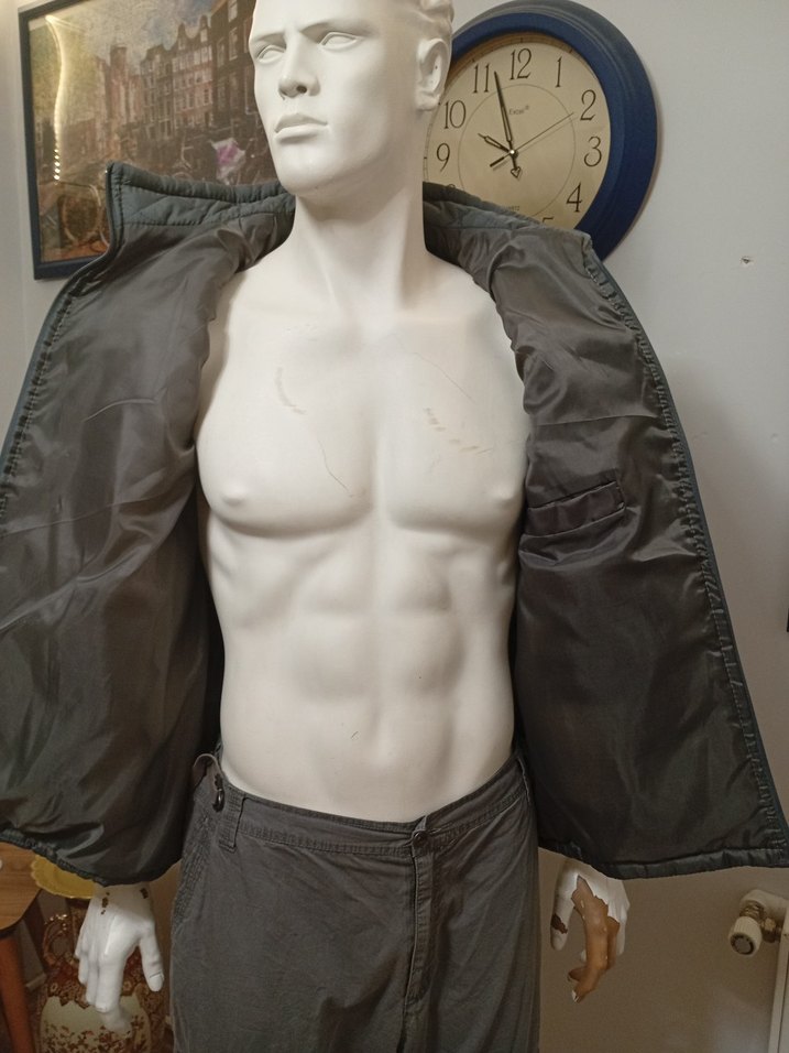 Gri Nakışlı Fermuarlı Erkek Yelek - Görsel 4