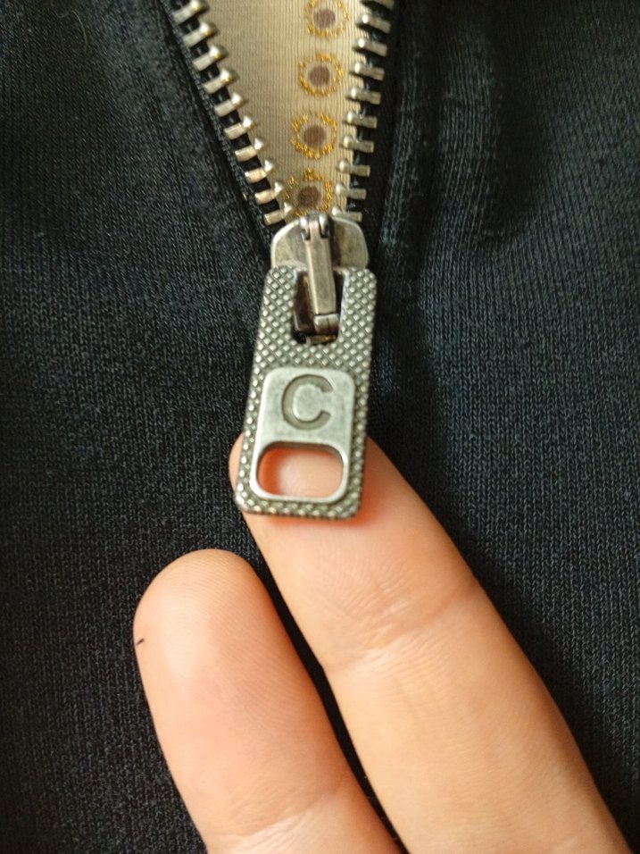 Siyah Fermuarlı Kapüşonlu Sweatshirt - Görsel 3