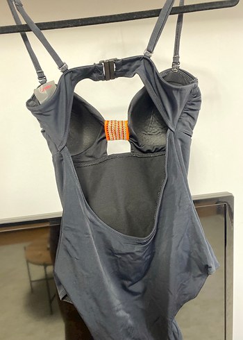 Tokalı Askılı Gri Kadın Mayo - Görsel 2