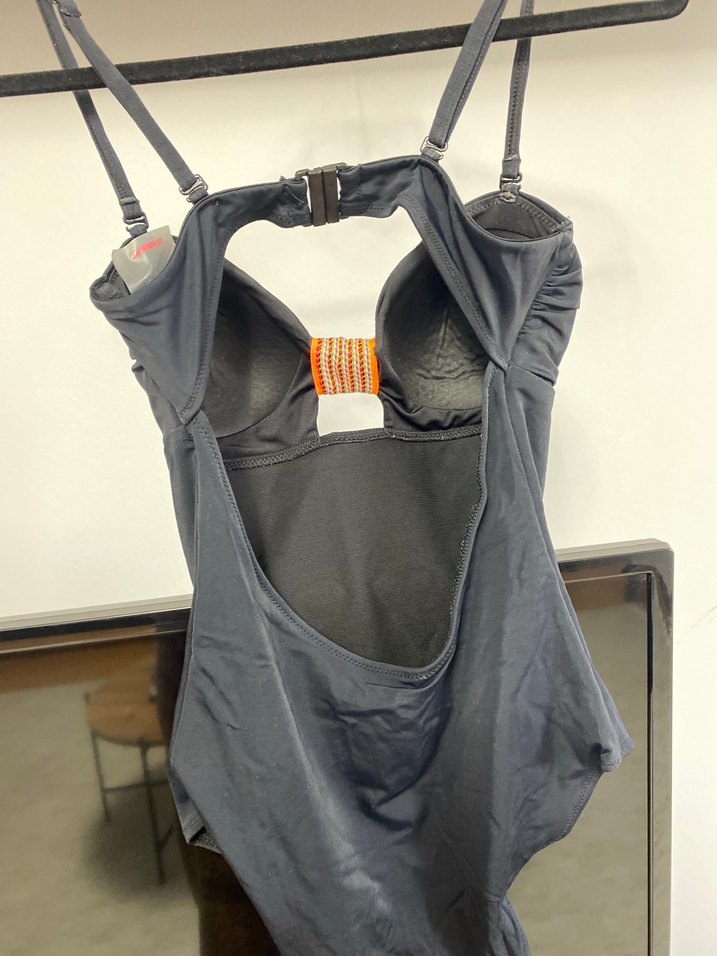 Tokalı Askılı Gri Kadın Mayo - Görsel 2