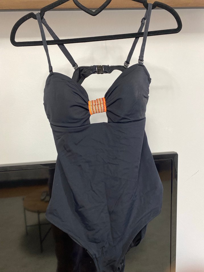 Tokalı Askılı Gri Kadın Mayo - Görsel 4