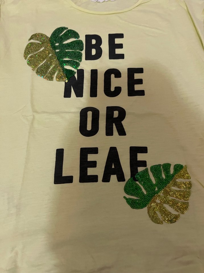 Kız Çocuk Yeşil Baskılı Tişört - Görsel 2