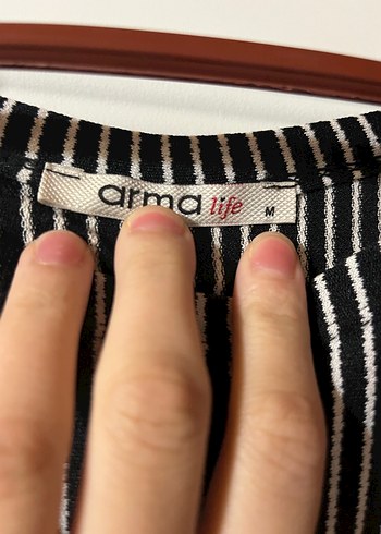 Kadın kız siyah beyaz çizgili elbise - Görsel 5