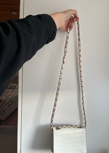 Bayan kız şık beyaz çanta - Görsel 4