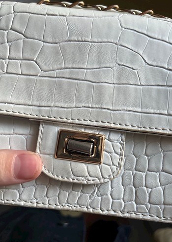 Bayan kız şık beyaz çanta - Görsel 6