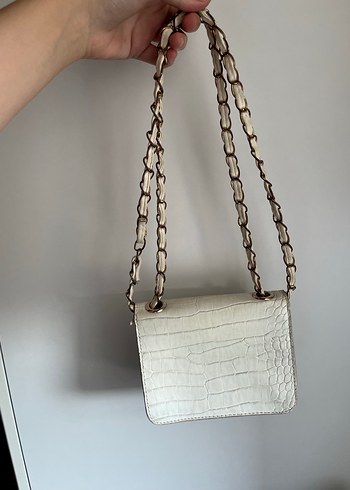 Bayan kız şık beyaz çanta - Görsel 3