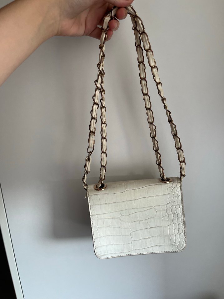 Bayan kız şık beyaz çanta - Görsel 3