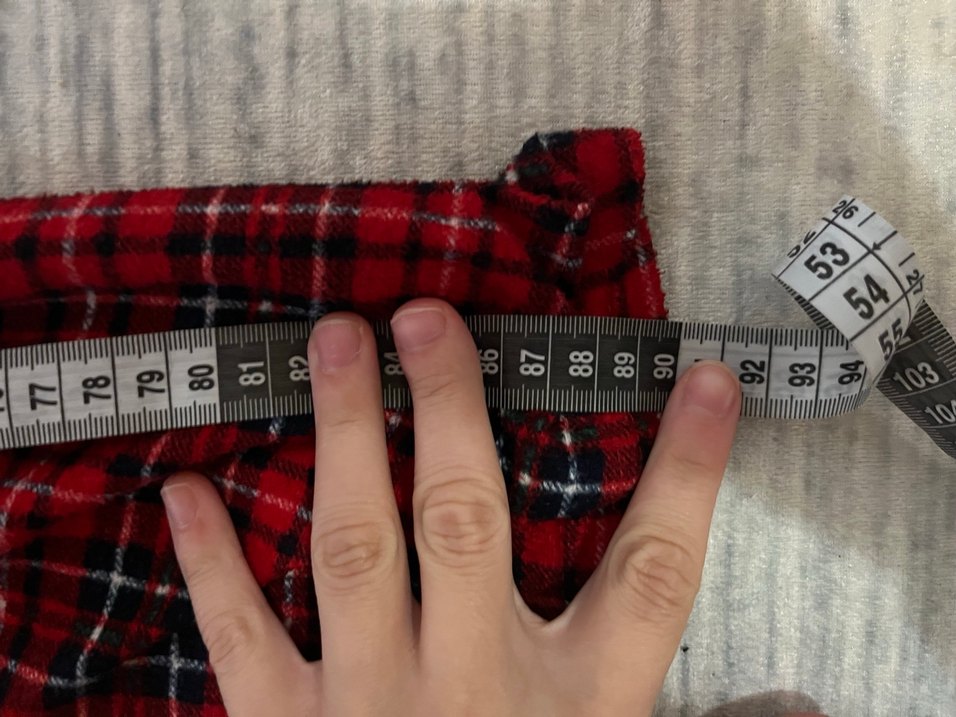 Kız kadın Kırmızı Ekose Pijama Altı - Görsel 5