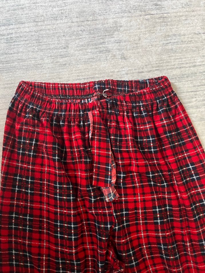 Kız kadın Kırmızı Ekose Pijama Altı - Görsel 2