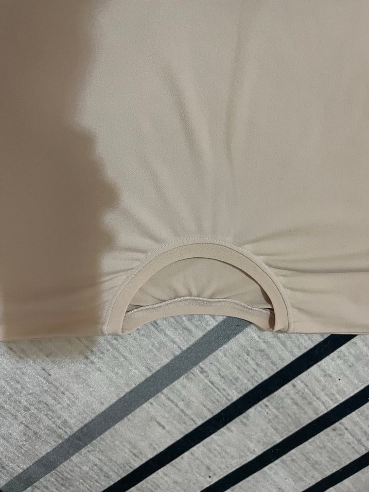 Bej Kadın Kısa Kollu Salaş Tişört - Görsel 2